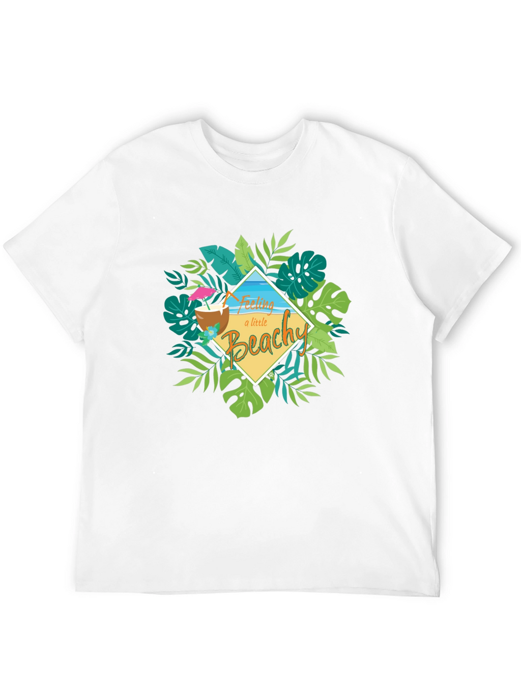 Feeling Beachy T-Shirt - Tropical Coconut Design