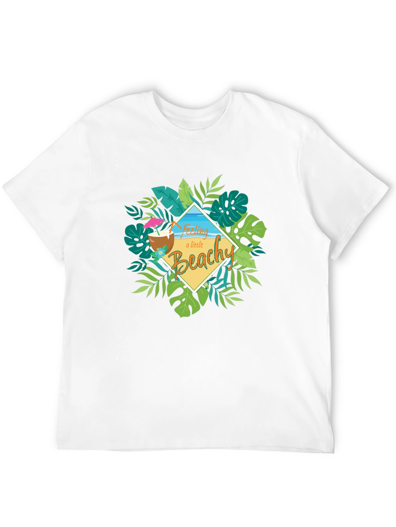 Feeling Beachy T-Shirt - Tropical Coconut Design