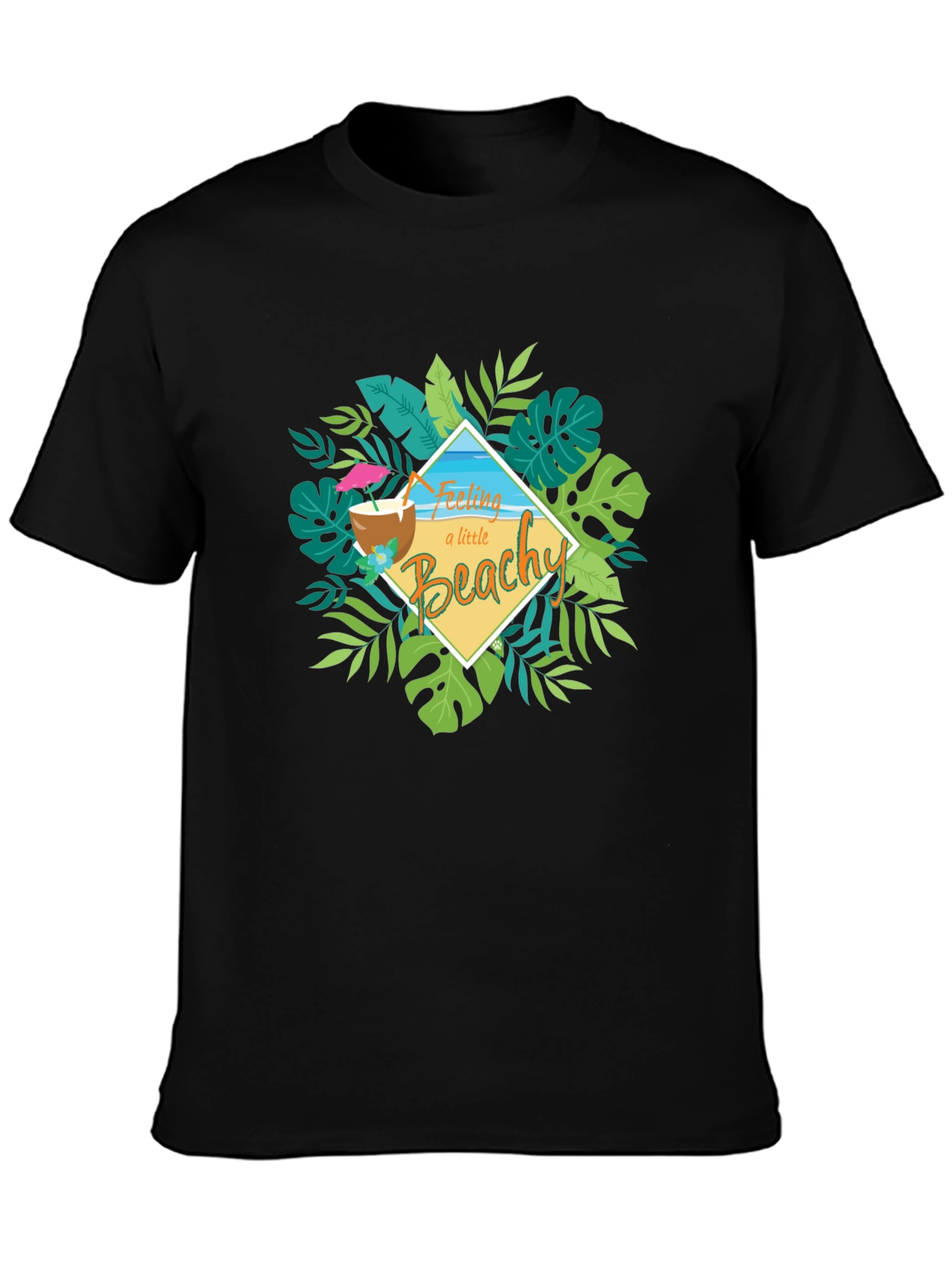 Feeling Beachy T-Shirt - Tropical Coconut Design