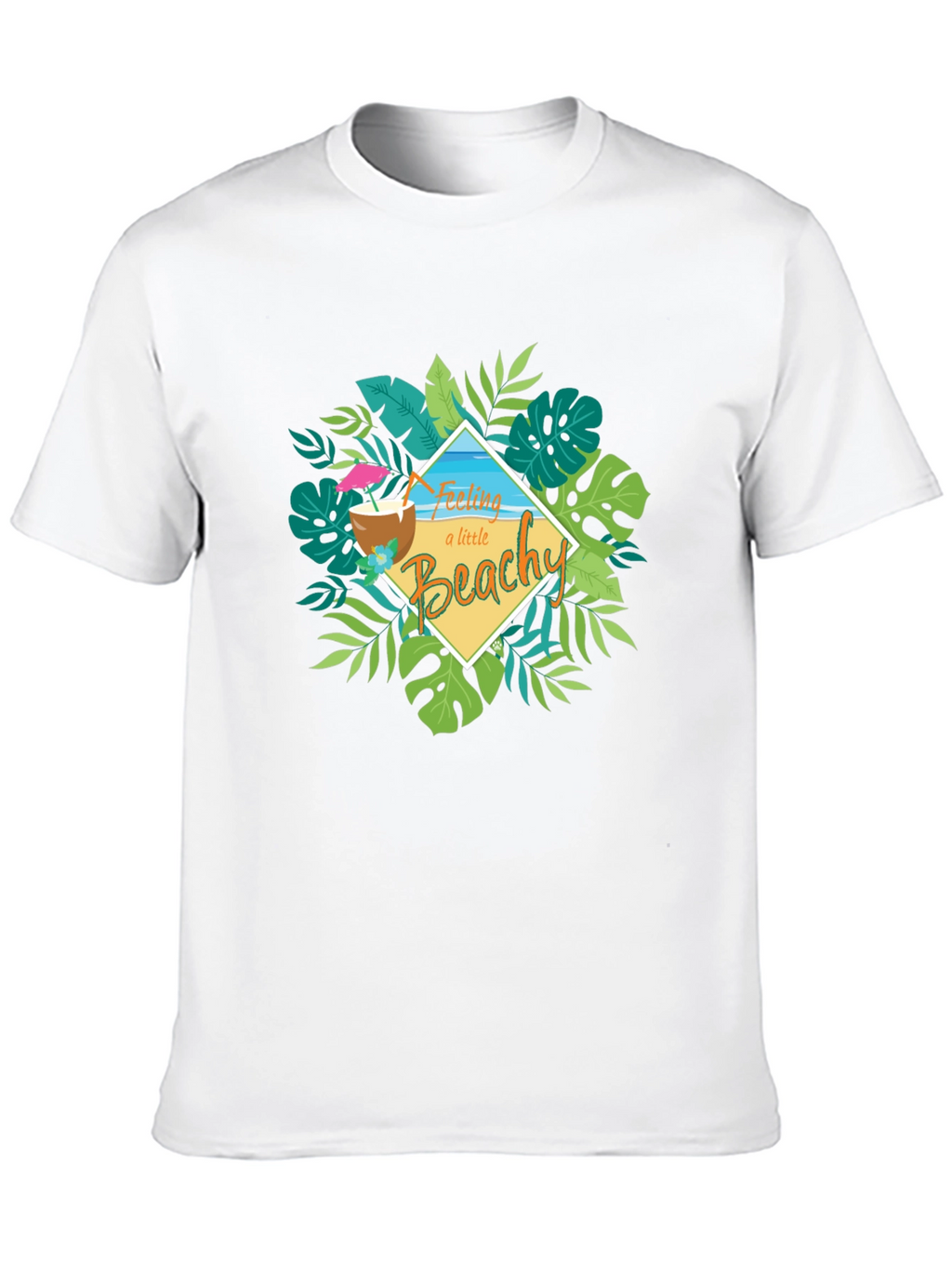 Feeling Beachy T-Shirt - Tropical Coconut Design