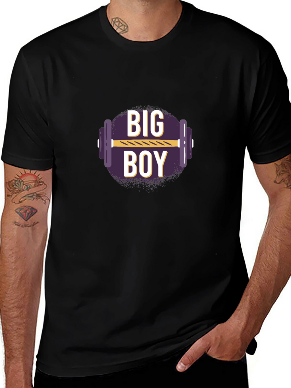 Big Boy Gym T-Shirt - Black Fitness Tee