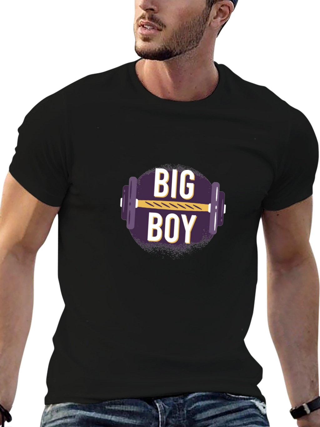 Big Boy Gym T-Shirt - Black Fitness Tee