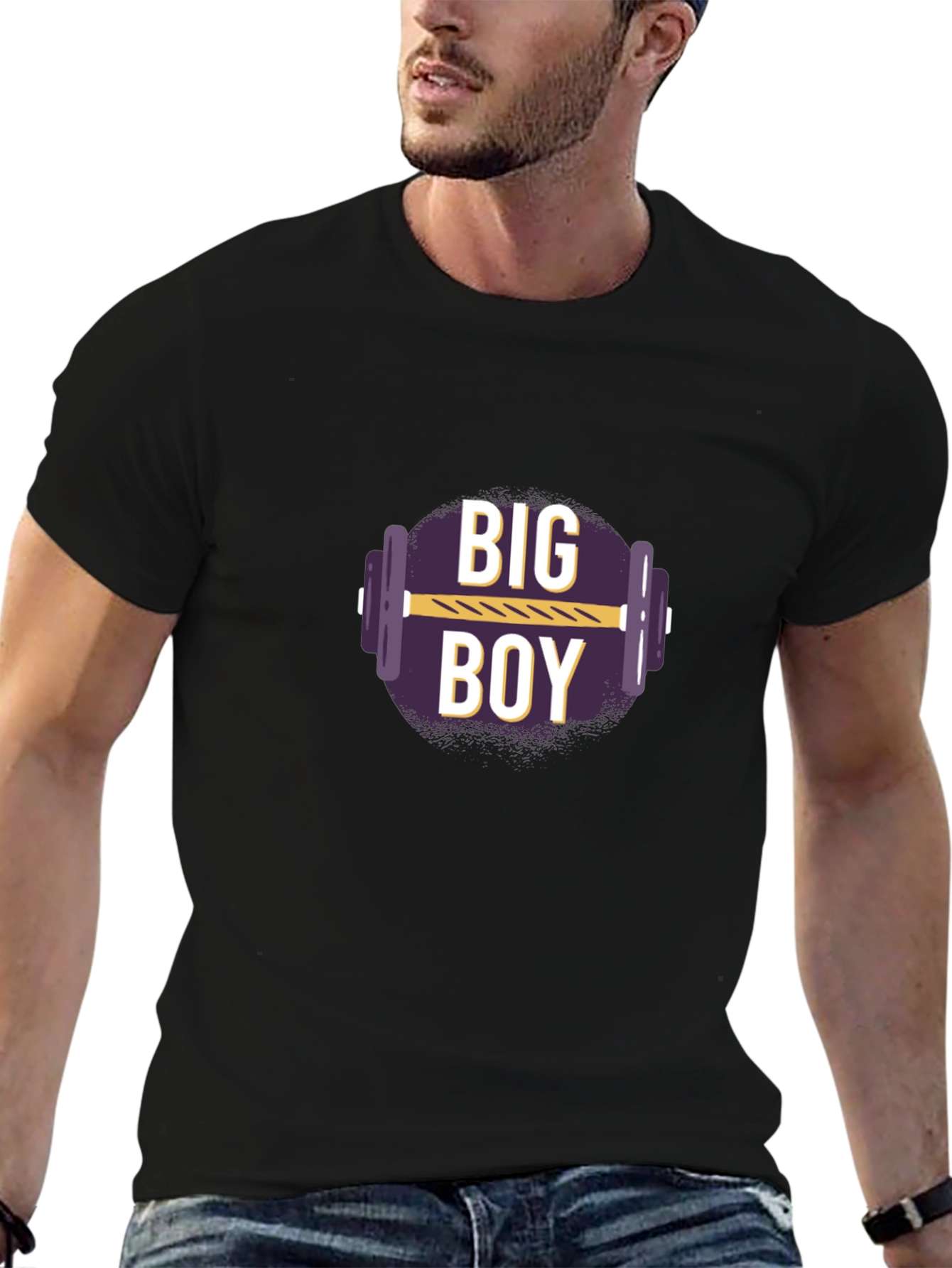 Big Boy Gym T-Shirt - Black Fitness Tee