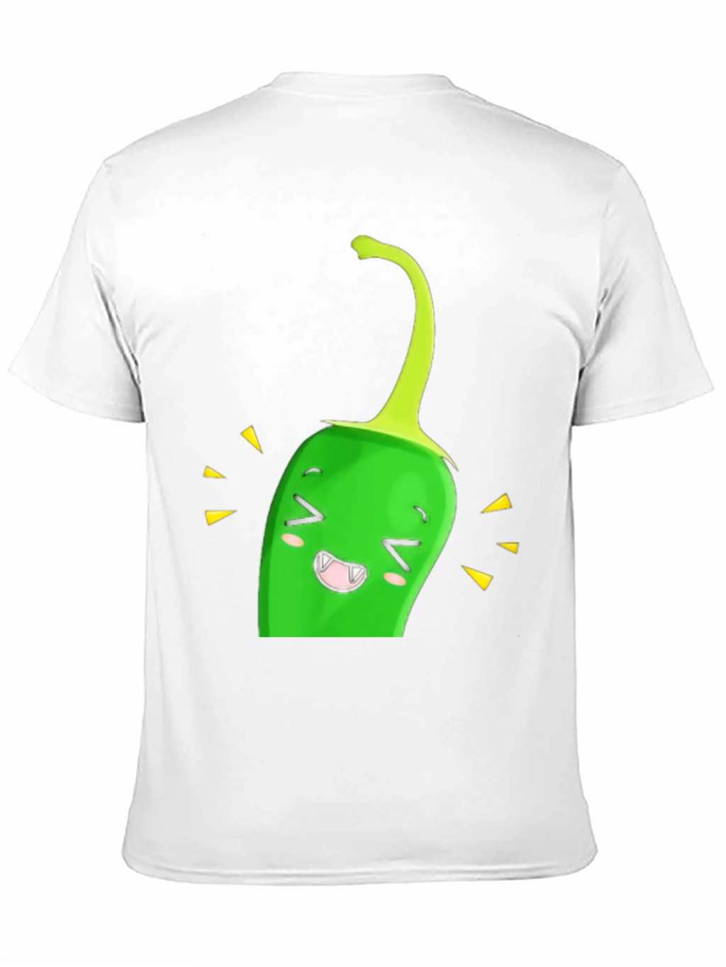 Kawaii Green Pepper Black T-Shirt