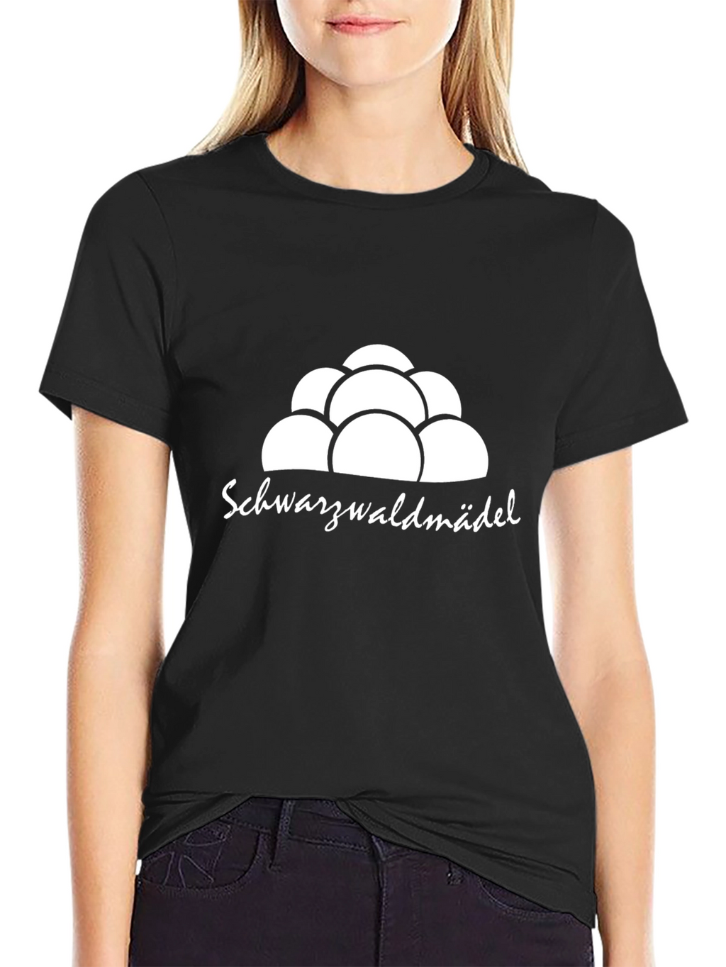 Schwarzwaldmädel Graphic Tee - Black Cotton T-Shirt