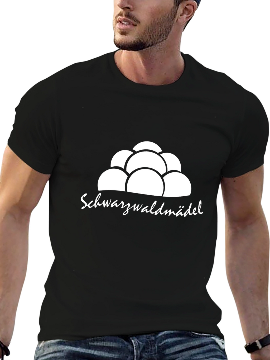 Schwarzwaldmädel Graphic Tee - Black Cotton T-Shirt