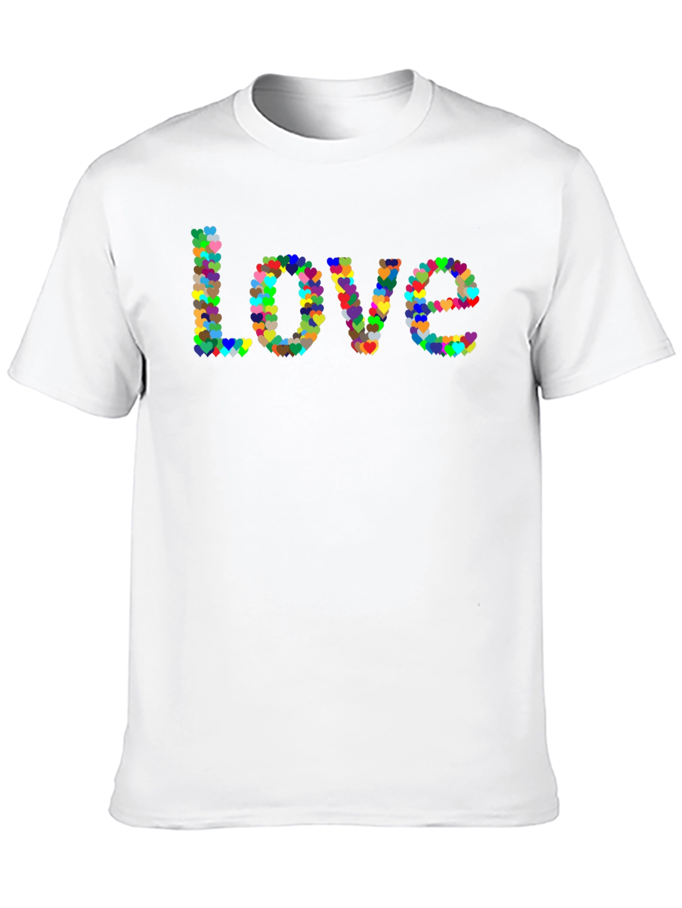 Love Heart T-Shirt - Black Cotton Graphic Tee