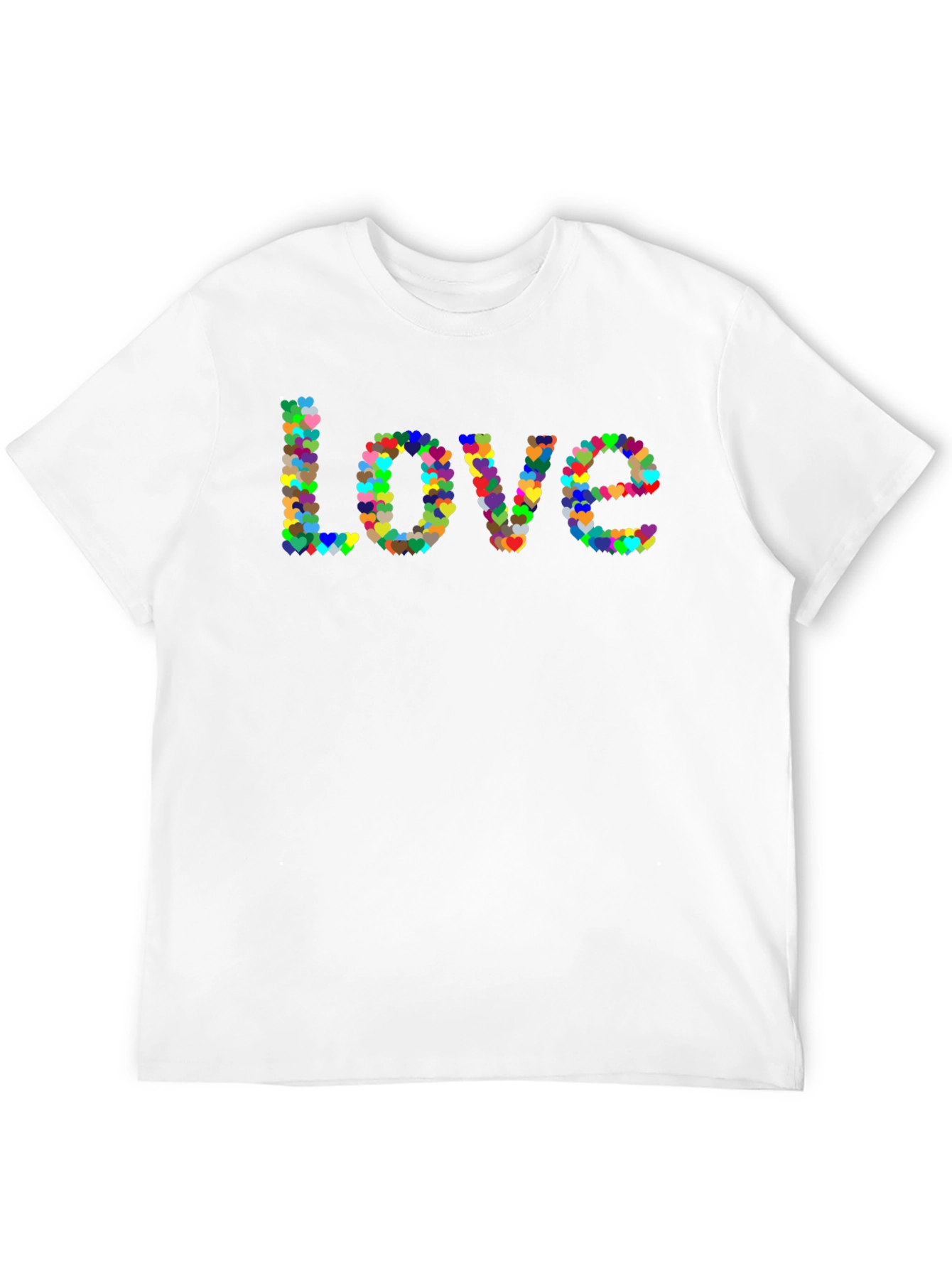 Love Heart T-Shirt - Black Cotton Graphic Tee