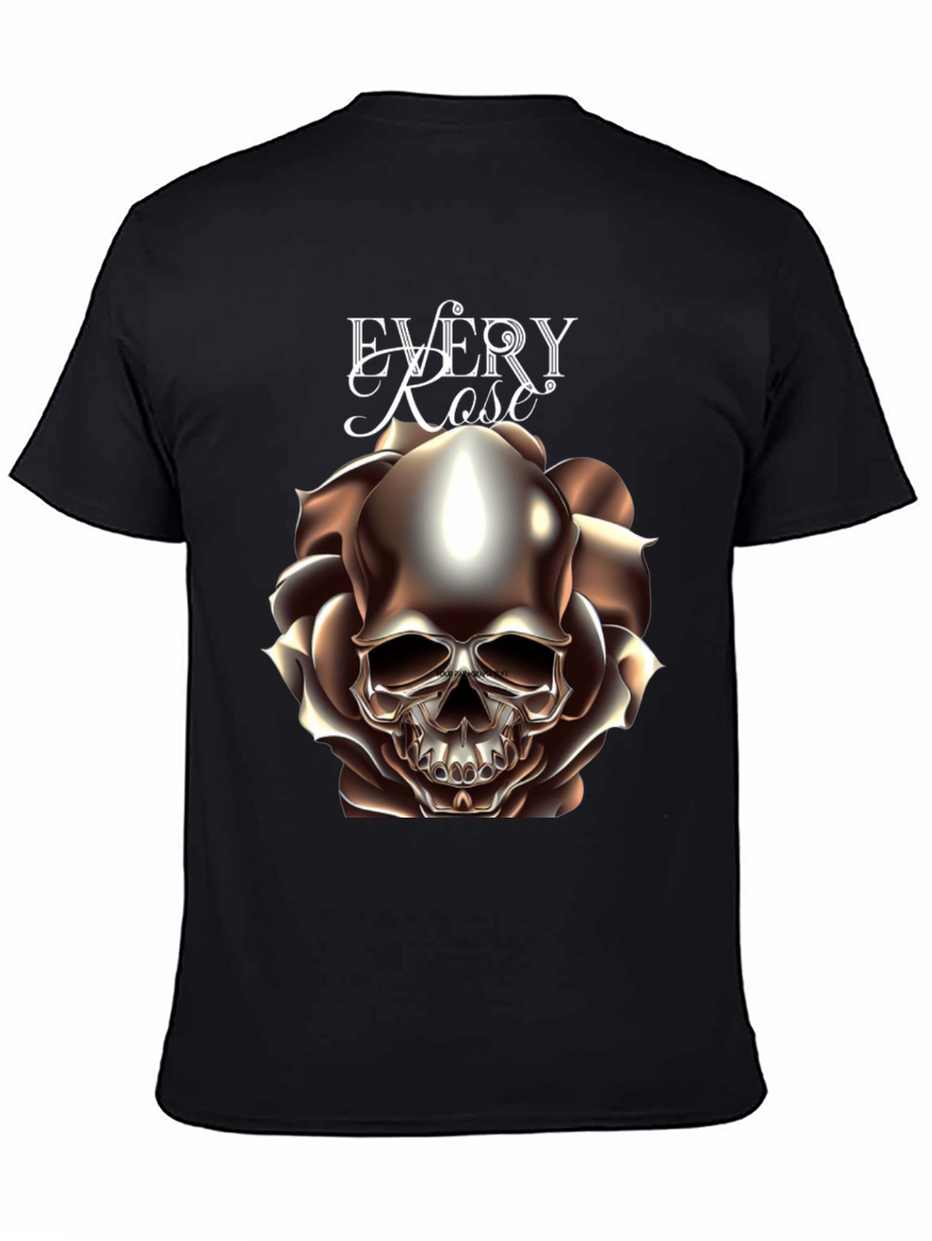 Every Rose Has Its Thorn Skull Graphic T-Shirt