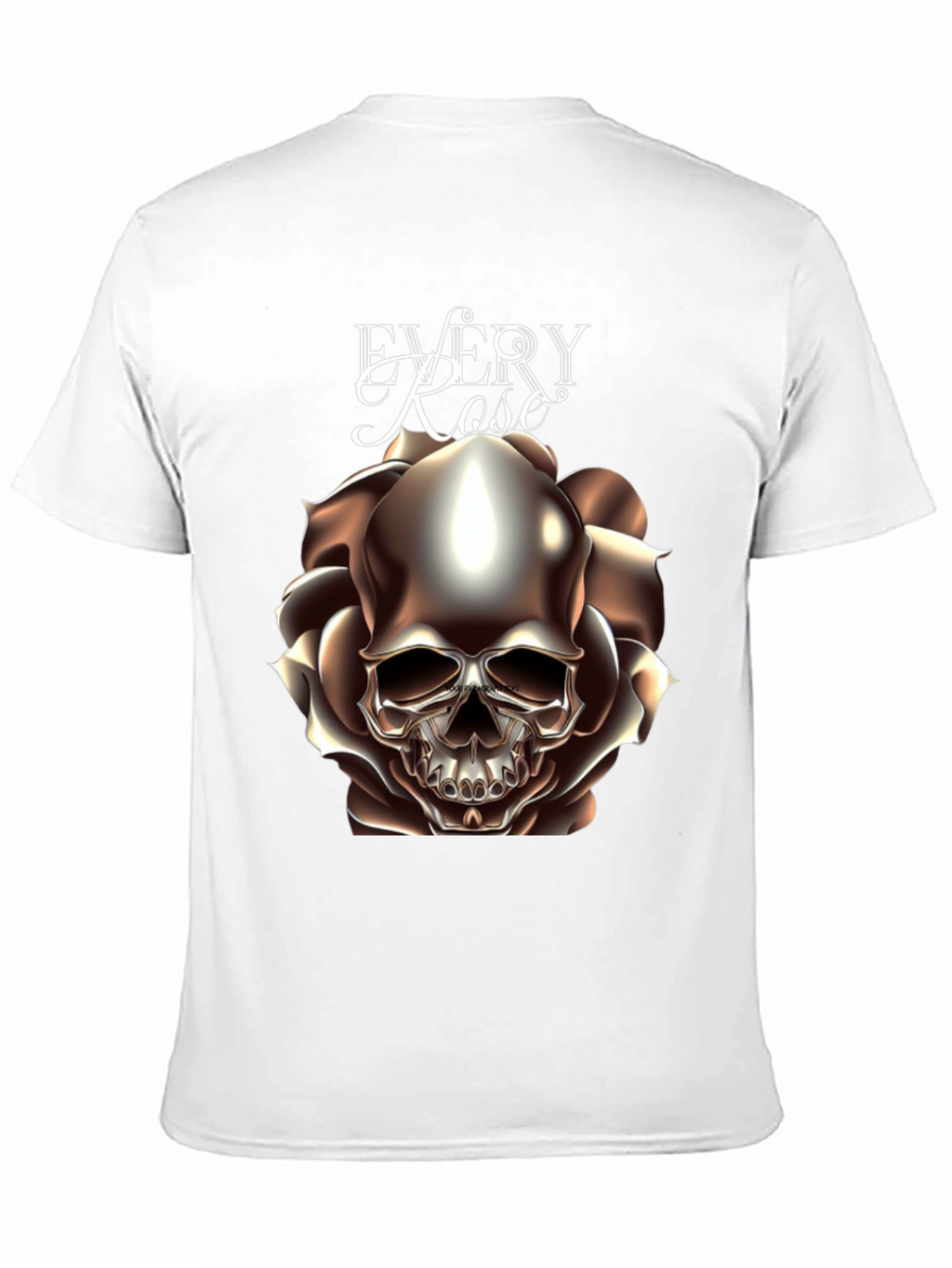 Every Rose Has Its Thorn Skull Graphic T-Shirt