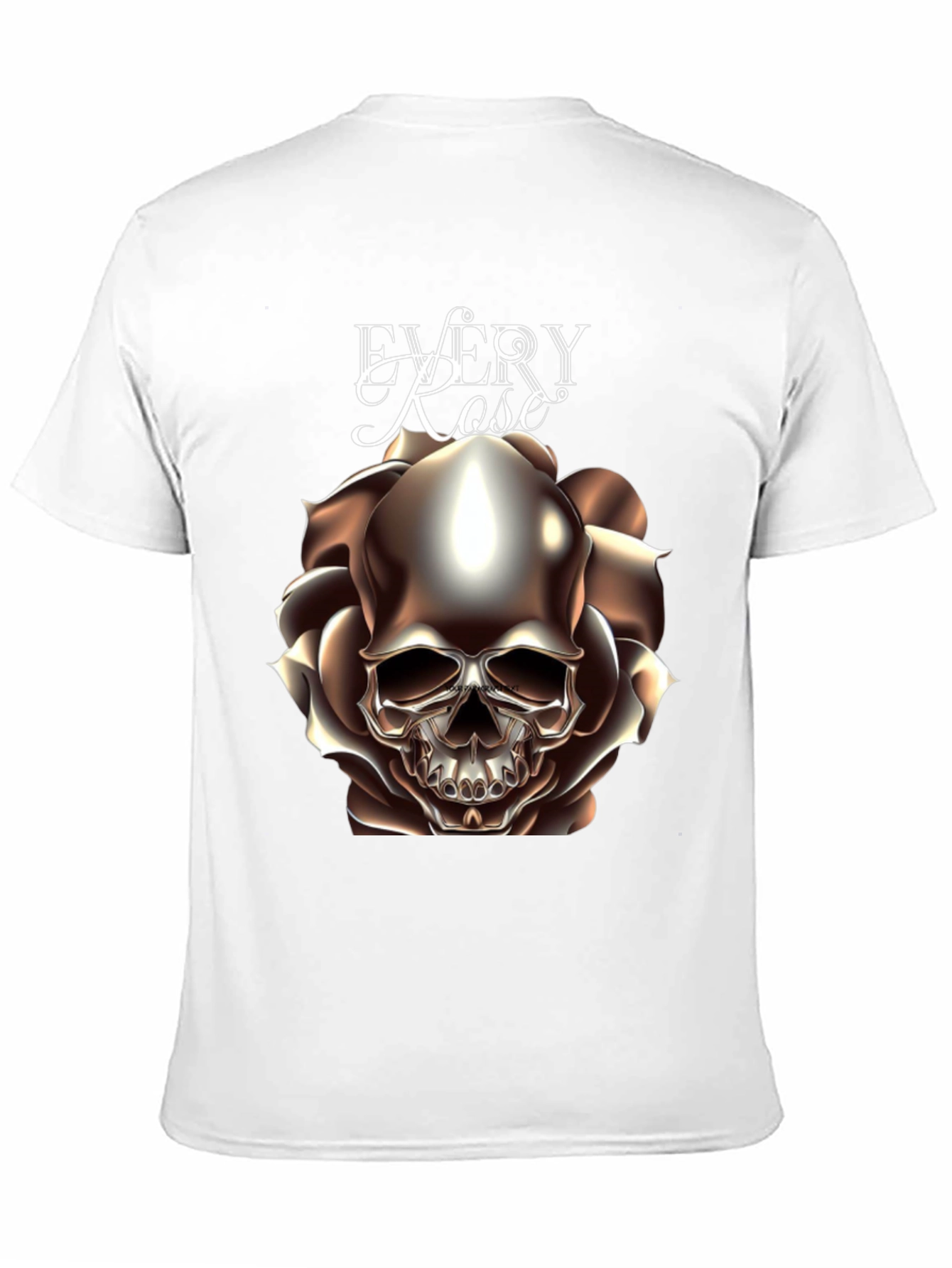 Every Rose Has Its Thorn Skull Graphic T-Shirt