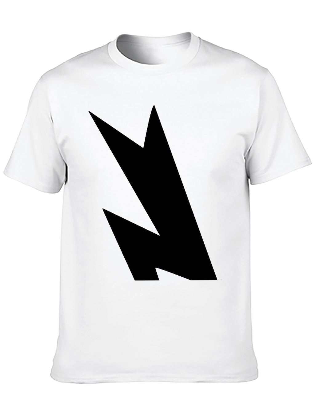 Abstract Graphic Tee - Black Cotton Blend Casual Style