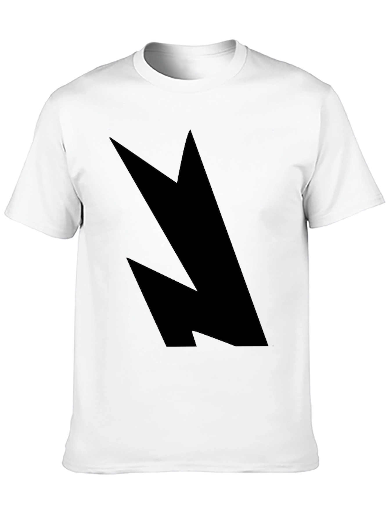 Abstract Graphic Tee - Black Cotton Blend Casual Style