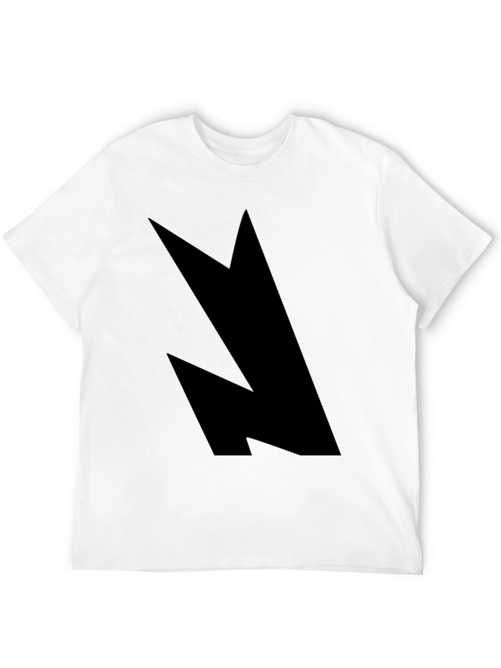 Abstract Graphic Tee - Black Cotton Blend Casual Style