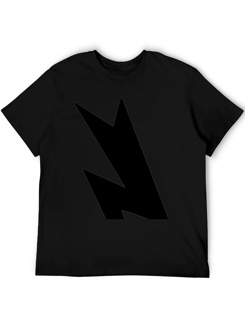 Abstract Graphic Tee - Black Cotton Blend Casual Style