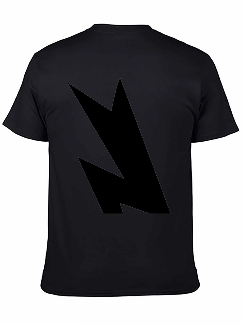 Abstract Graphic Tee - Black Cotton Blend Casual Style