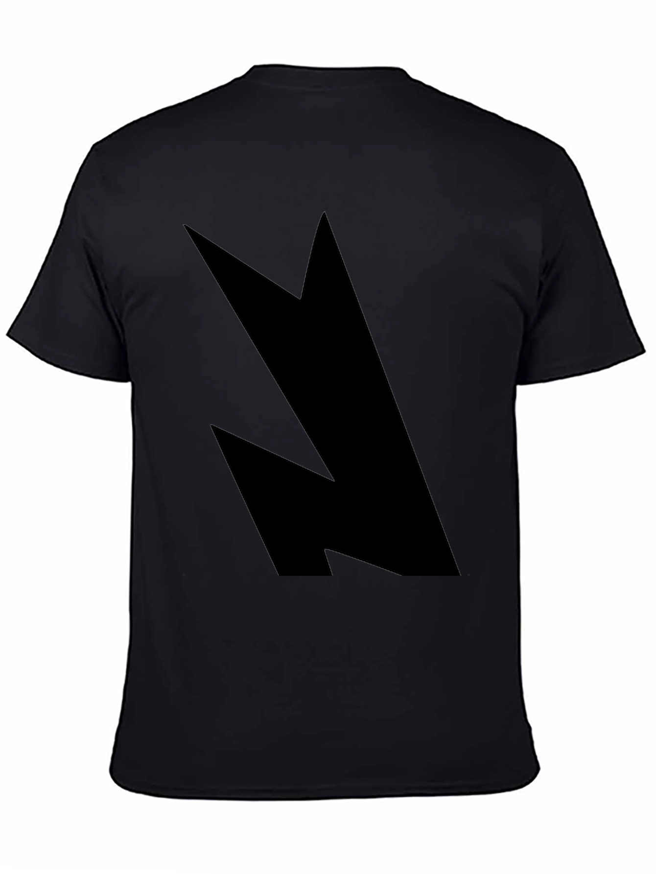 Abstract Graphic Tee - Black Cotton Blend Casual Style