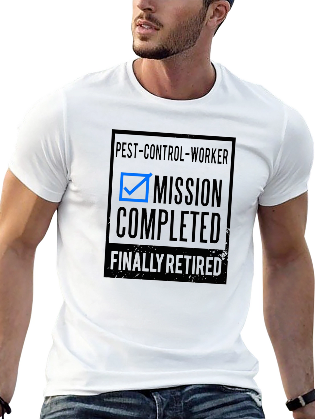 Pest Control Worker Mission Completed Retired T-Shirt
