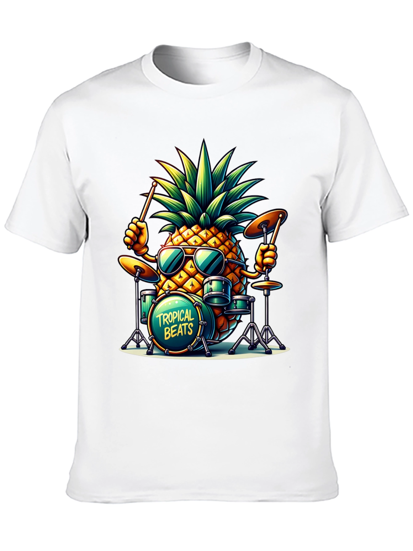 Tropical Beats Pineapple Drummer Graphic Tee