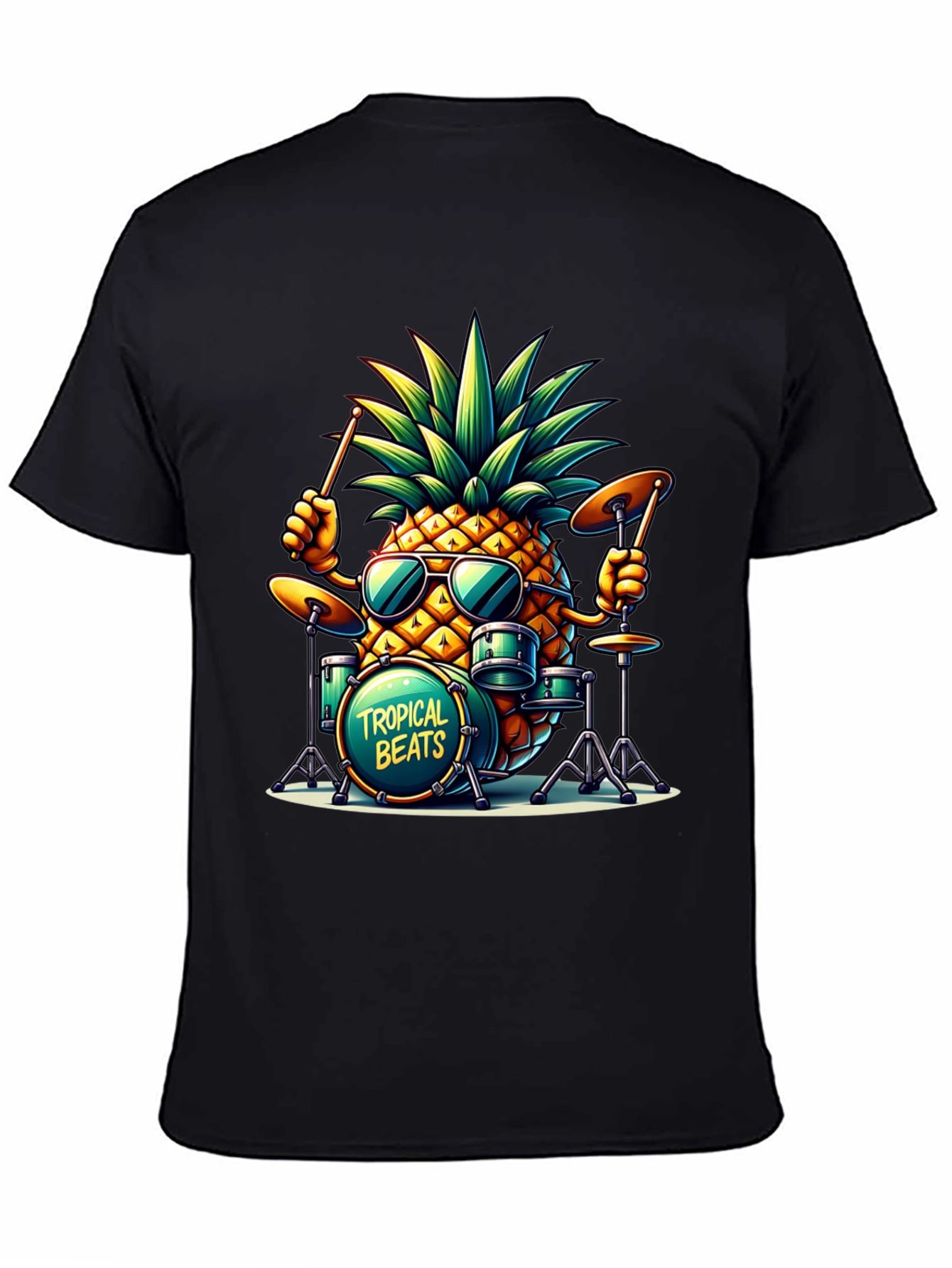 Tropical Beats Pineapple Drummer Graphic Tee