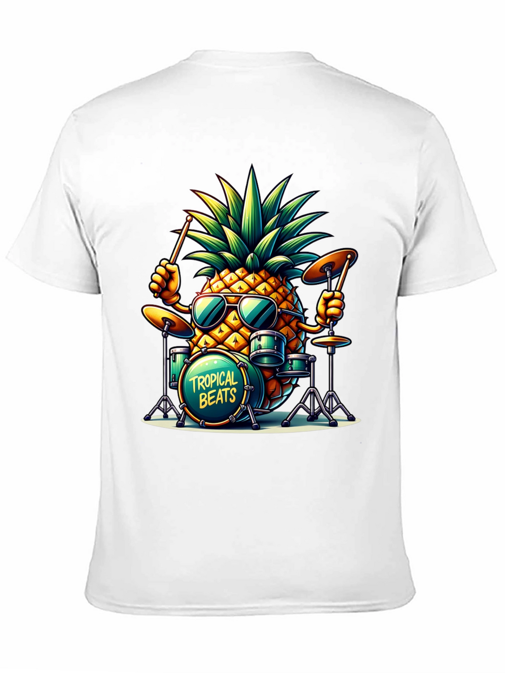 Tropical Beats Pineapple Drummer Graphic Tee