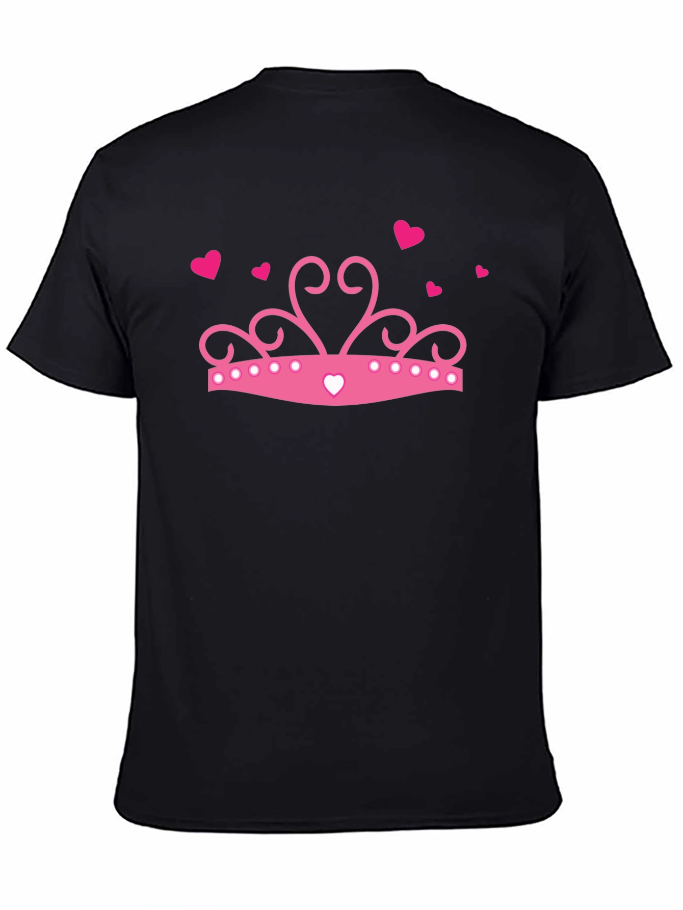 Princess Crown Graphic T-Shirt - Black