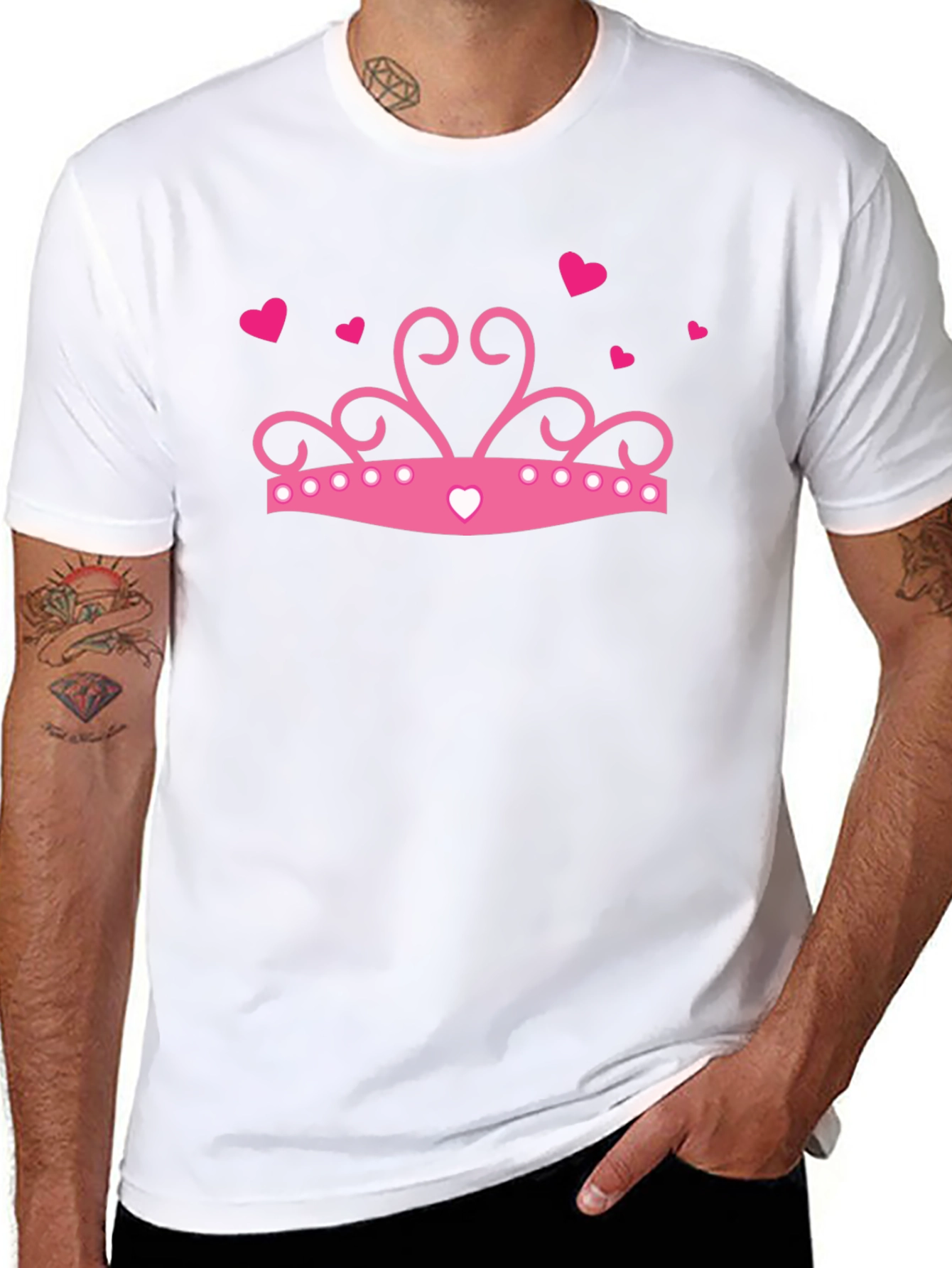 Princess Crown Graphic T-Shirt - Black