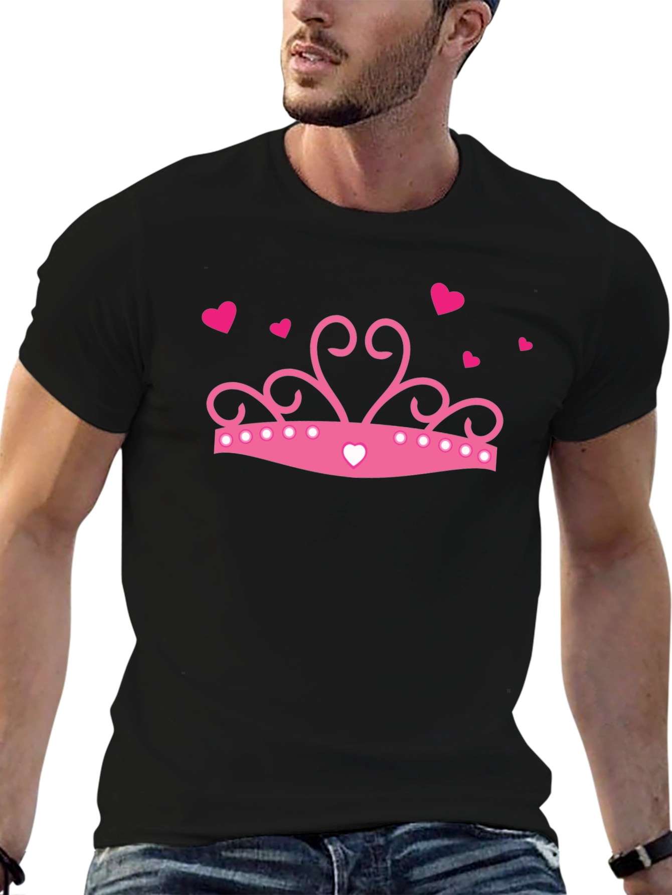 Princess Crown Graphic T-Shirt - Black