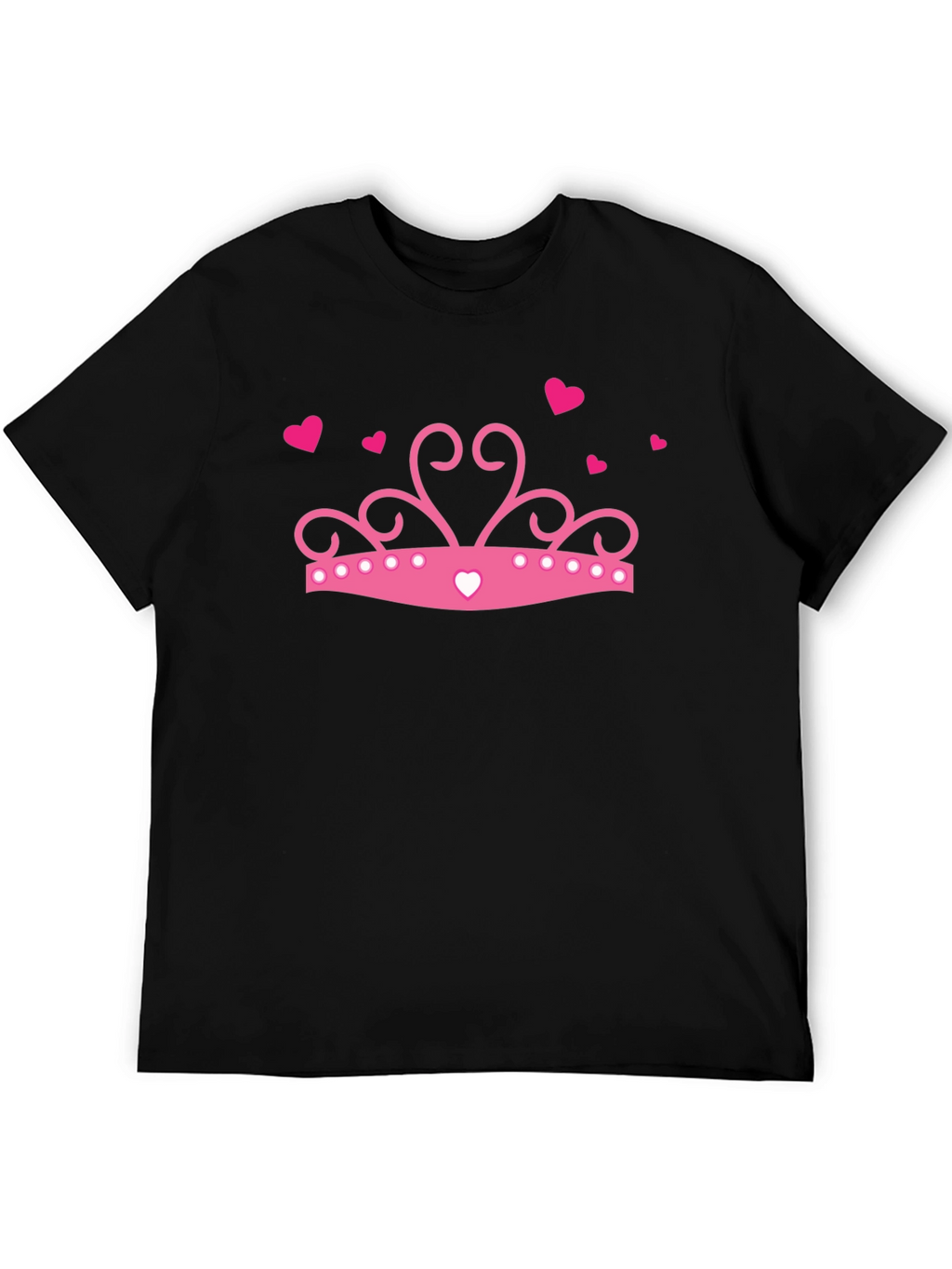 Princess Crown Graphic T-Shirt - Black