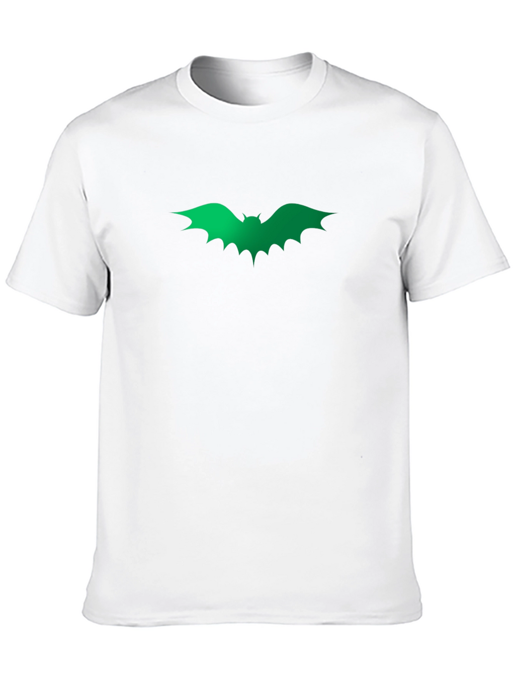 Green Bat Graphic Black T-Shirt