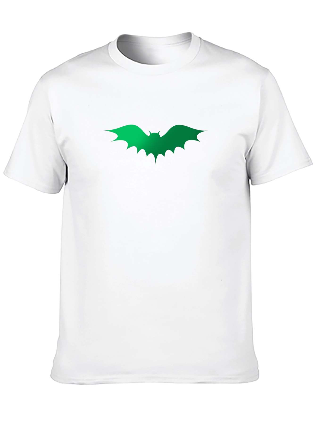 Green Bat Graphic Black T-Shirt
