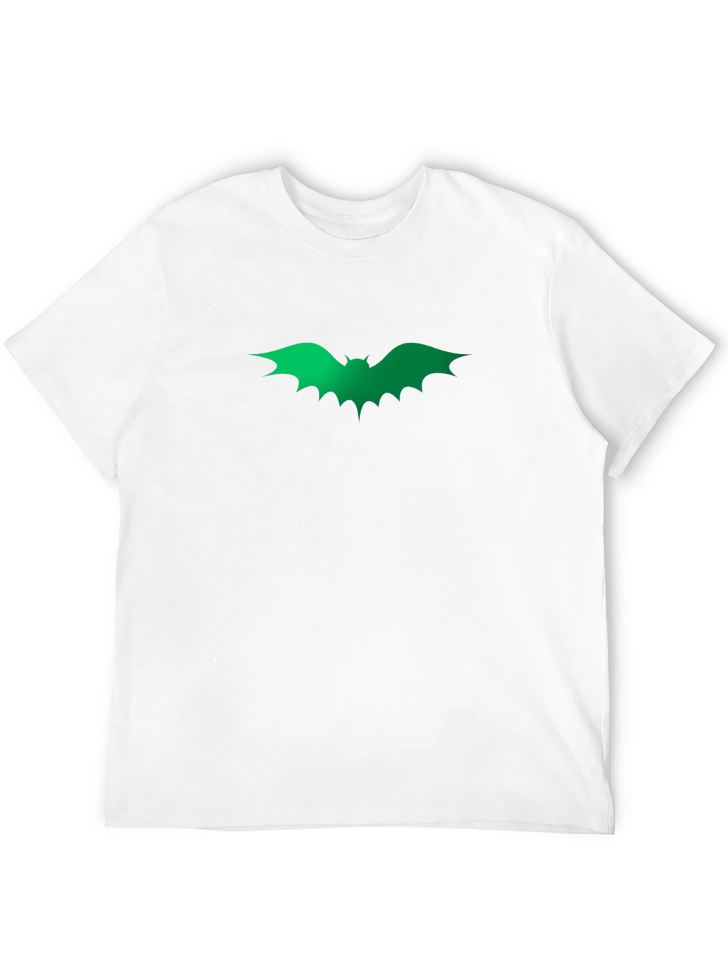 Green Bat Graphic Black T-Shirt