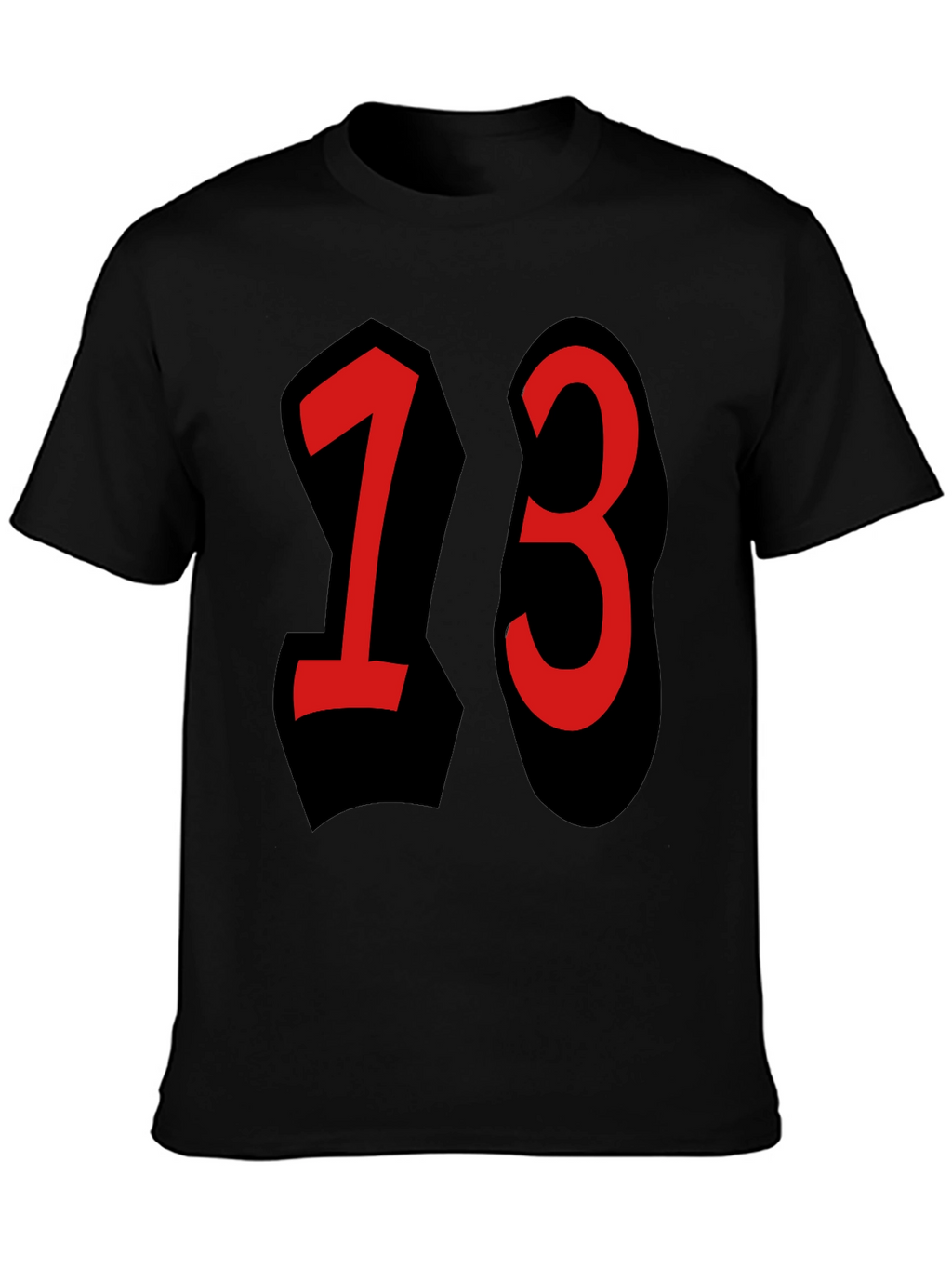 Lucky Number 13 T-Shirt - Black