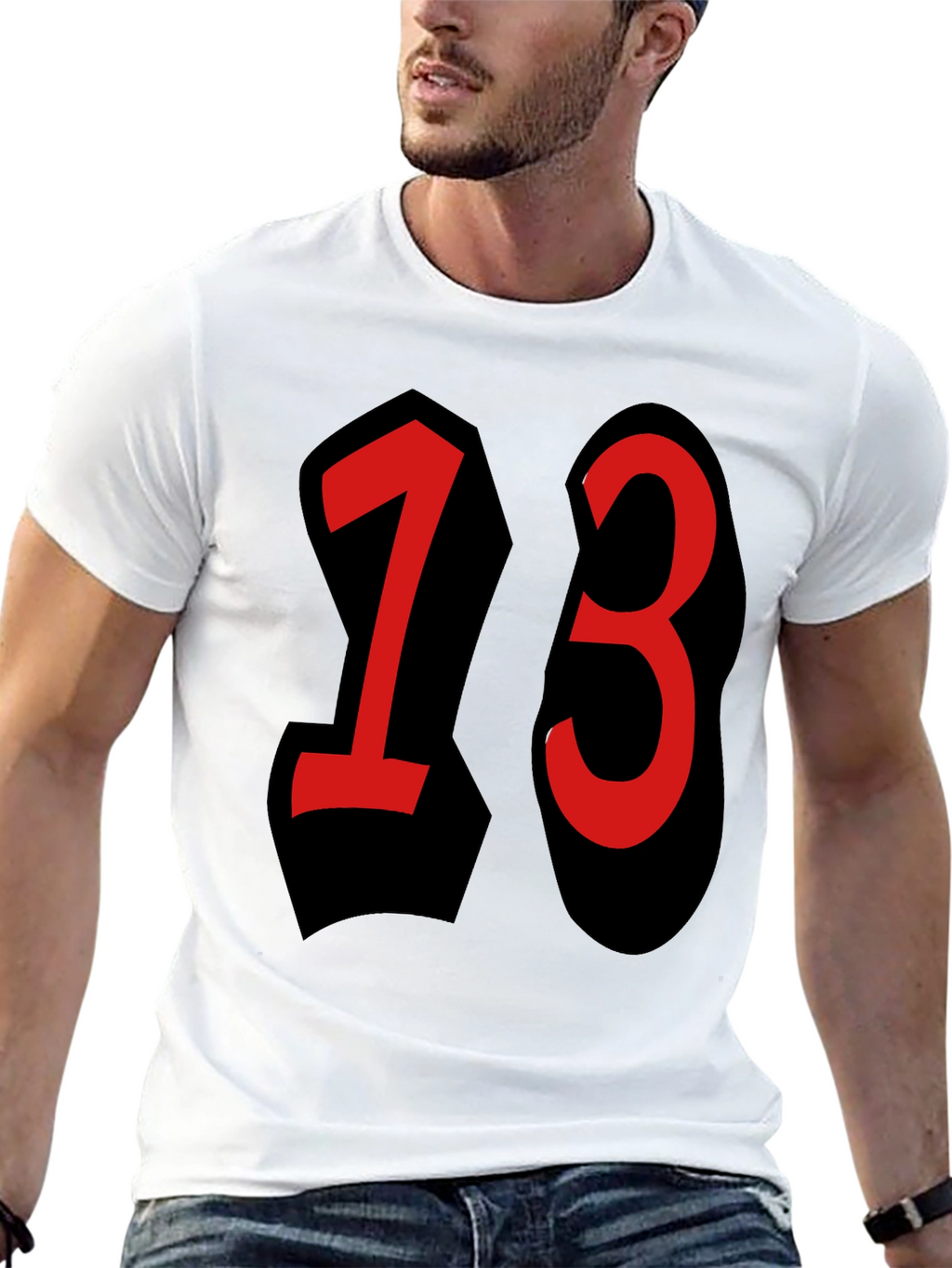 Lucky Number 13 T-Shirt - Black