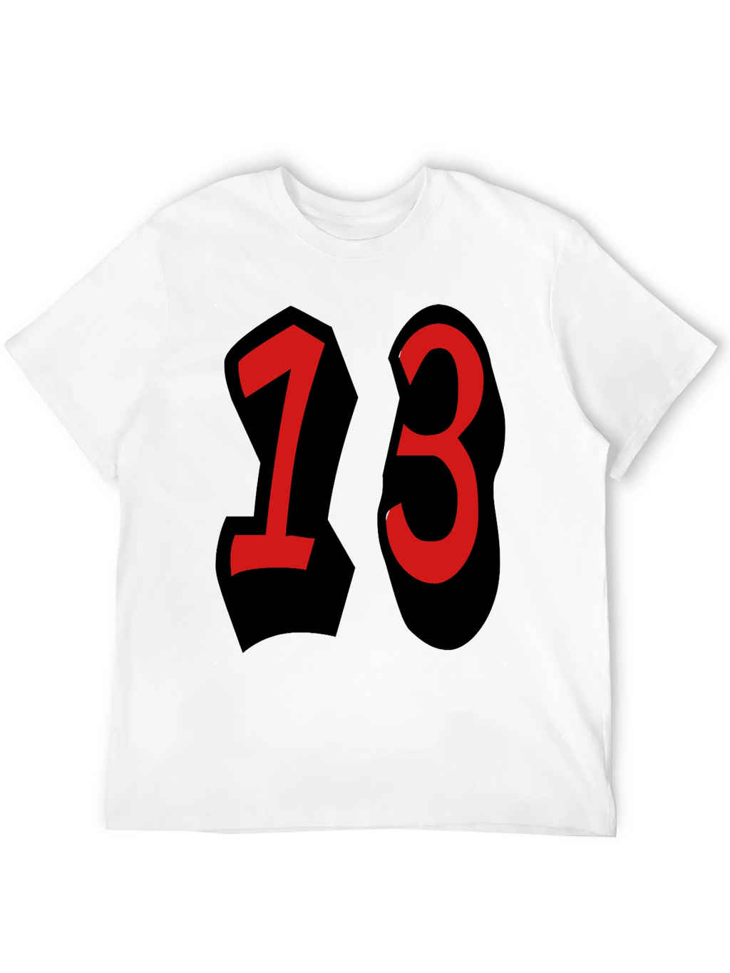 Lucky Number 13 T-Shirt - Black