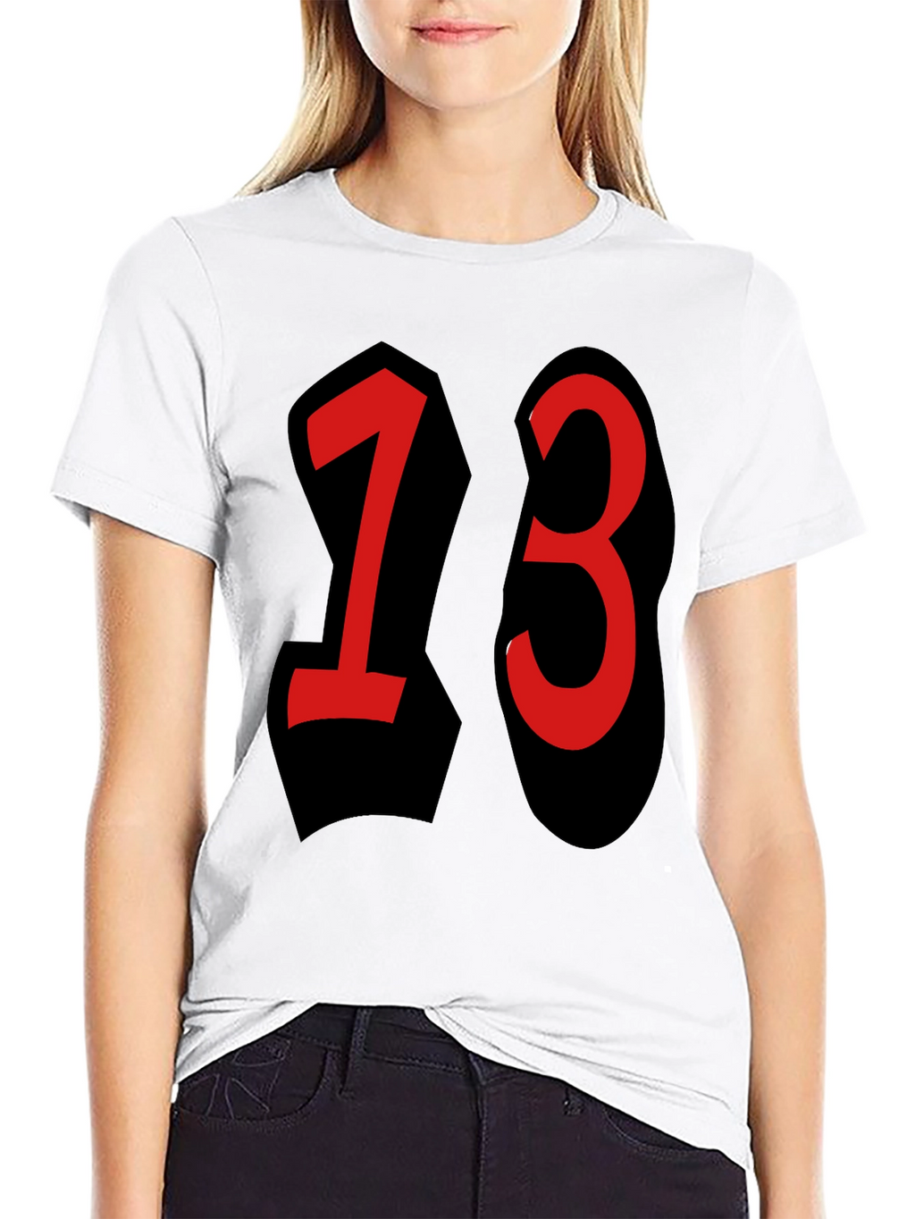 Lucky Number 13 T-Shirt - Black