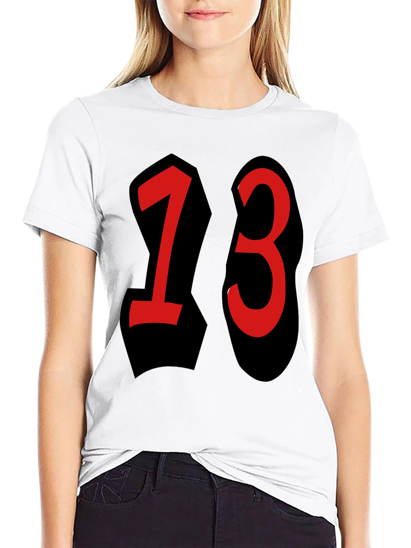 Lucky Number 13 T-Shirt - Black