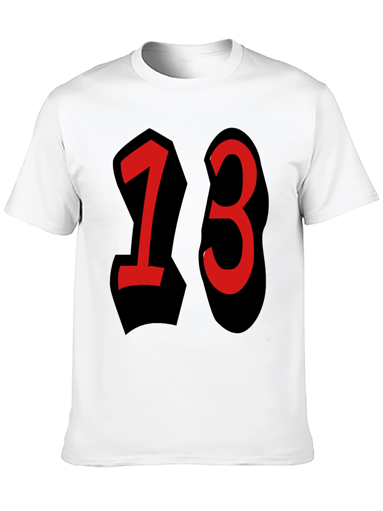 Lucky Number 13 T-Shirt - Black