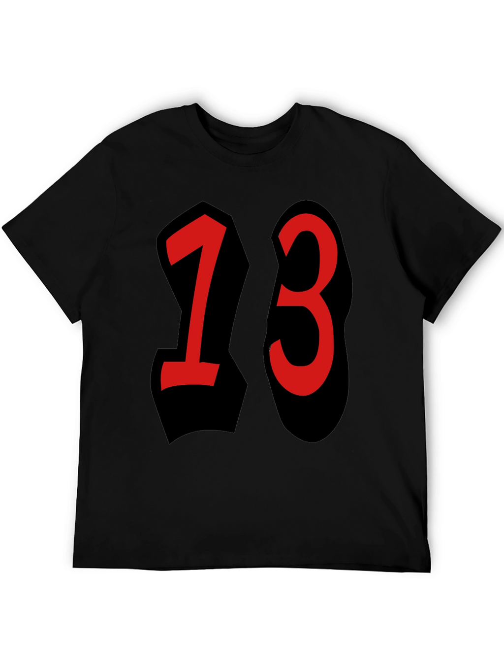 Lucky Number 13 T-Shirt - Black