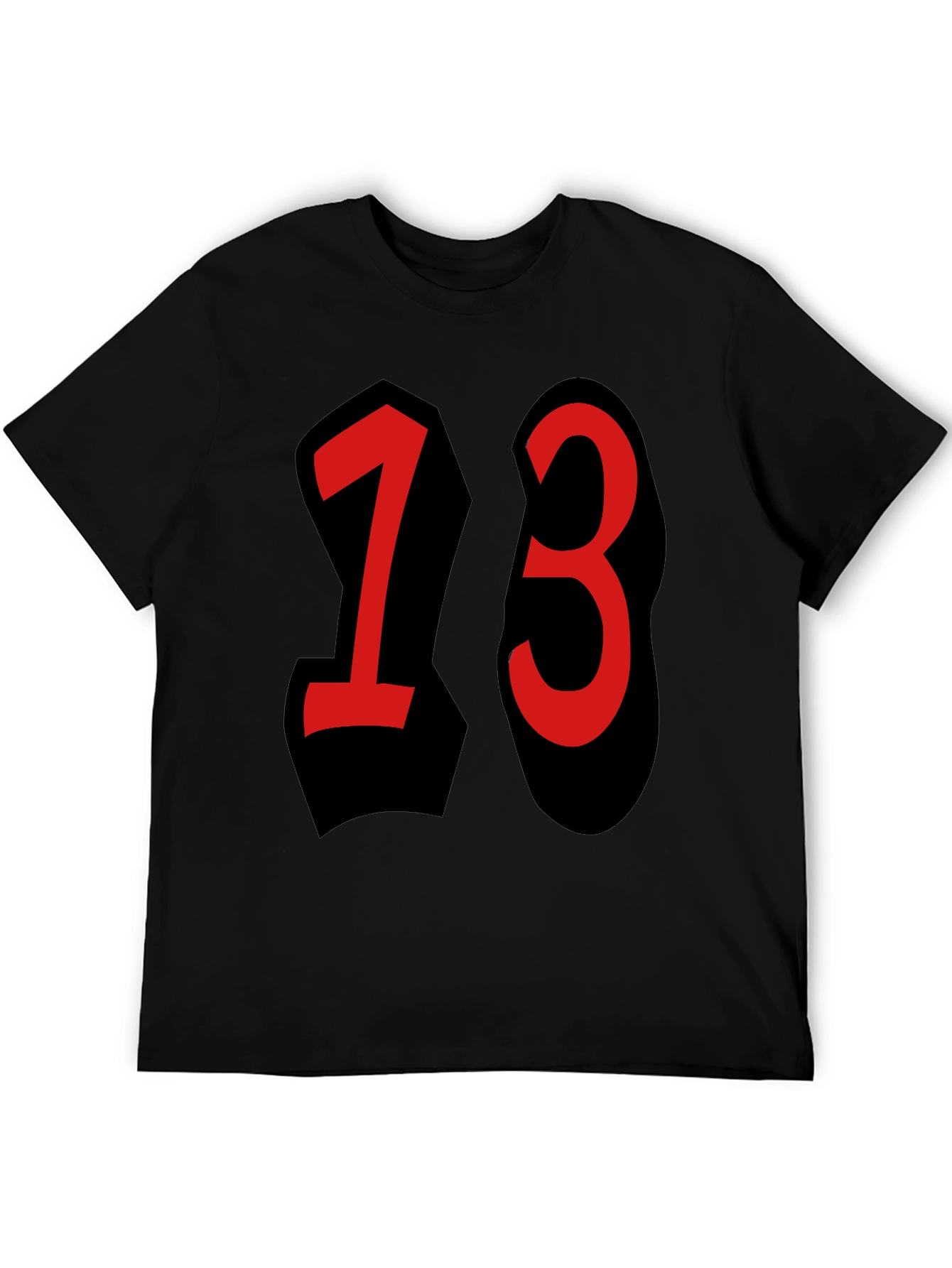 Lucky Number 13 T-Shirt - Black