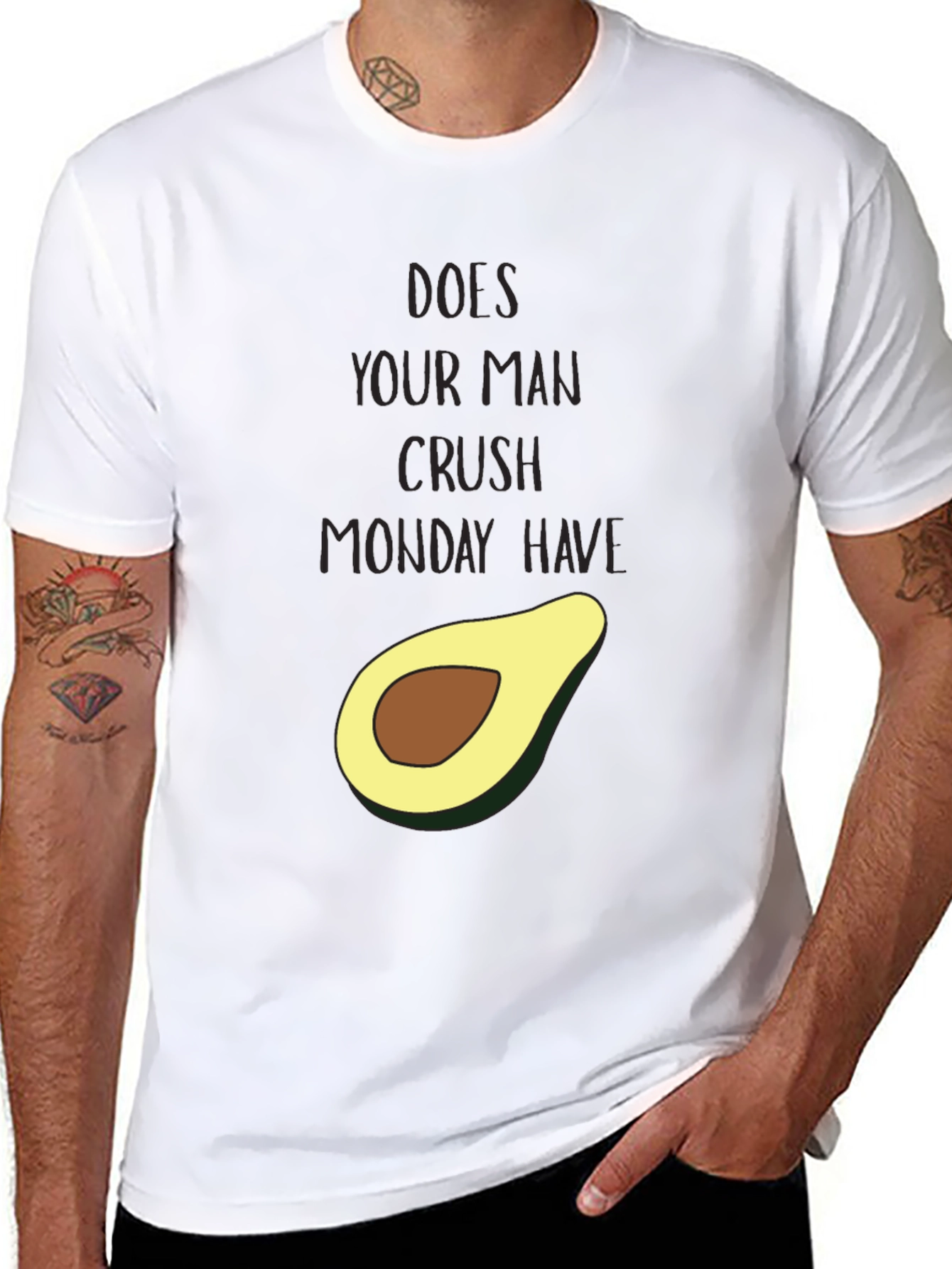 Avocado Crush Monday Graphic Tee - Funny Unisex T-Shirt
