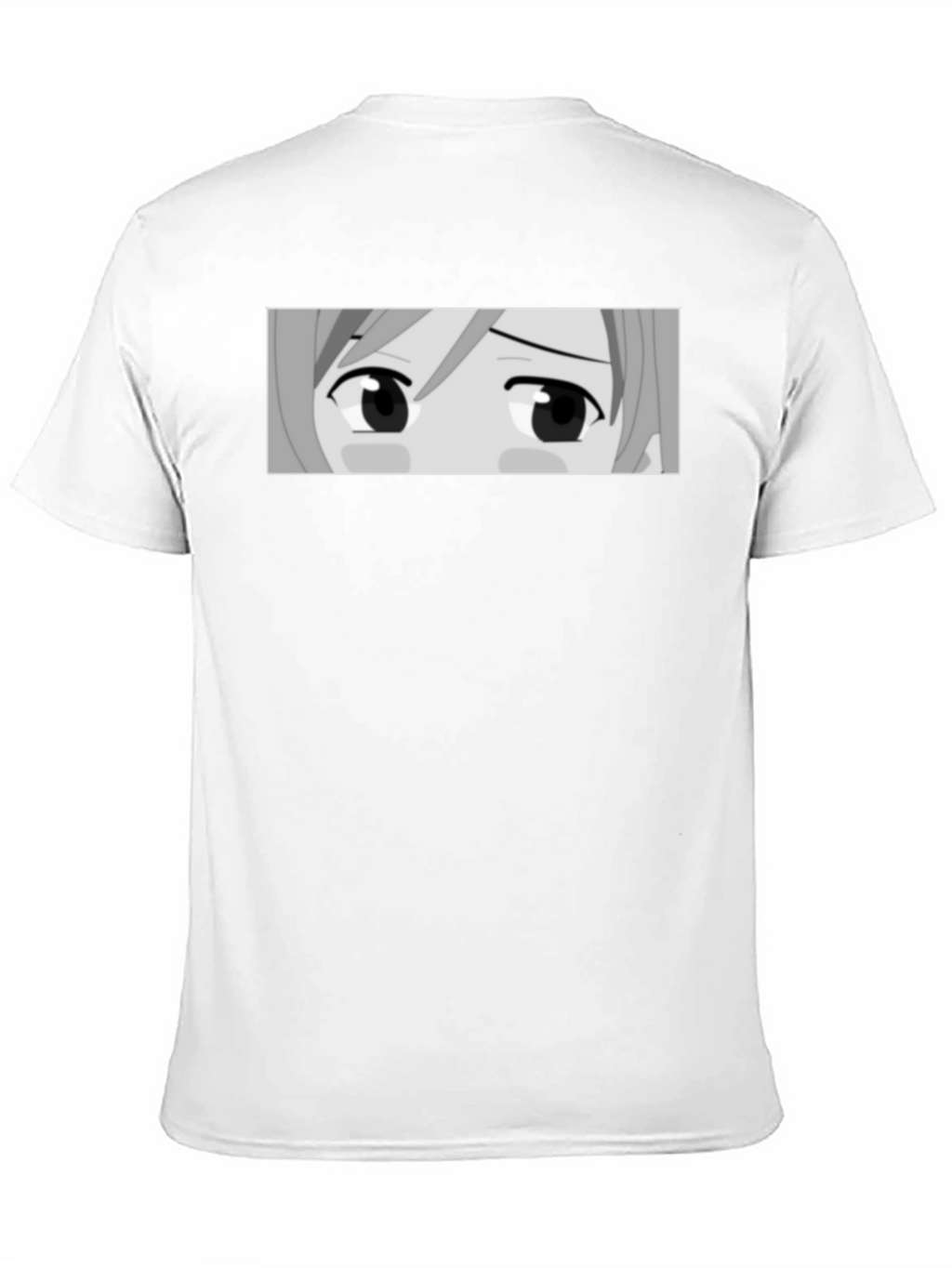 Anime Eyes Graphic Tee - Black Casual T-Shirt