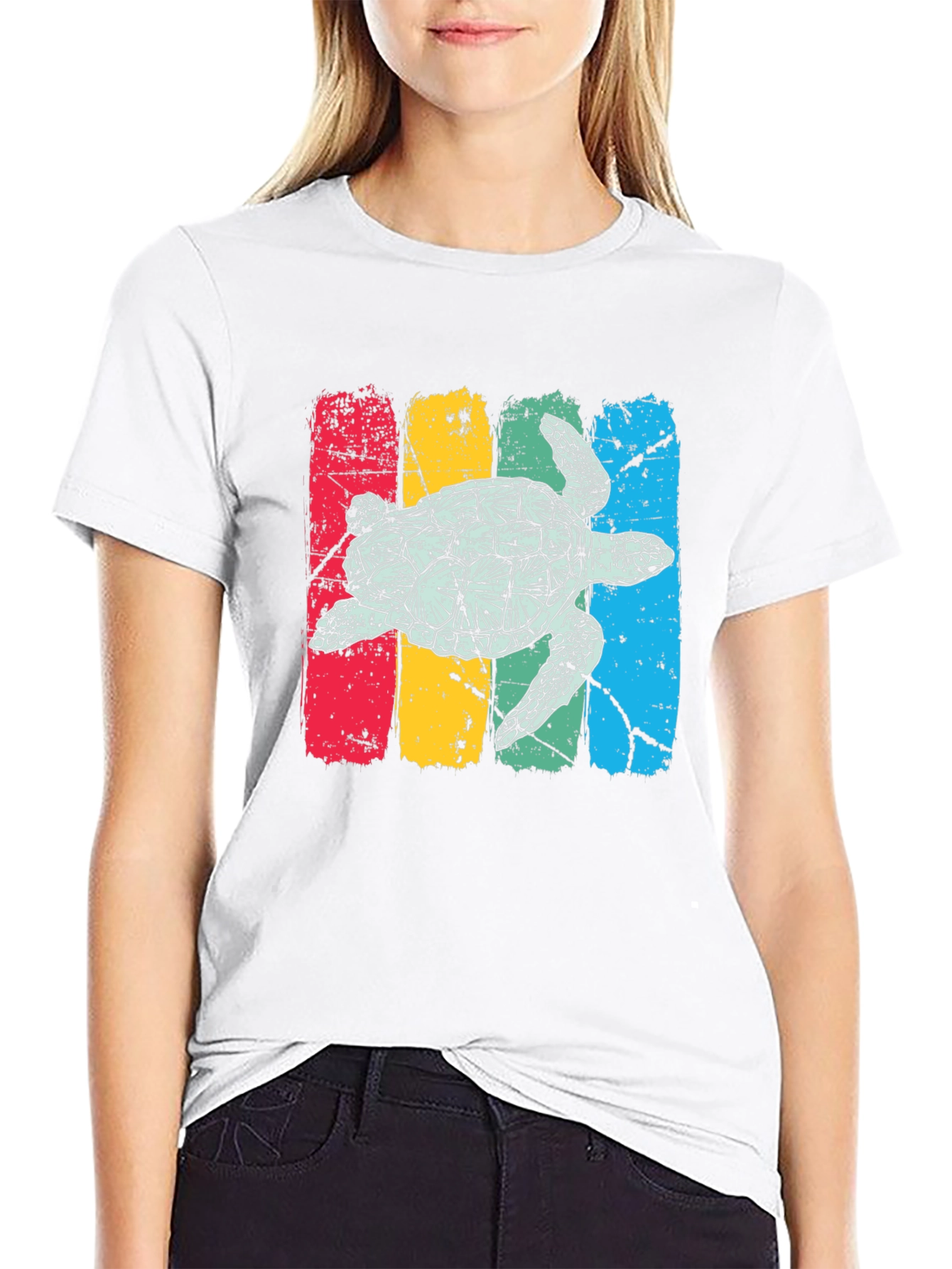 Retro Turtle T-Shirt - Distressed Graphic Tee