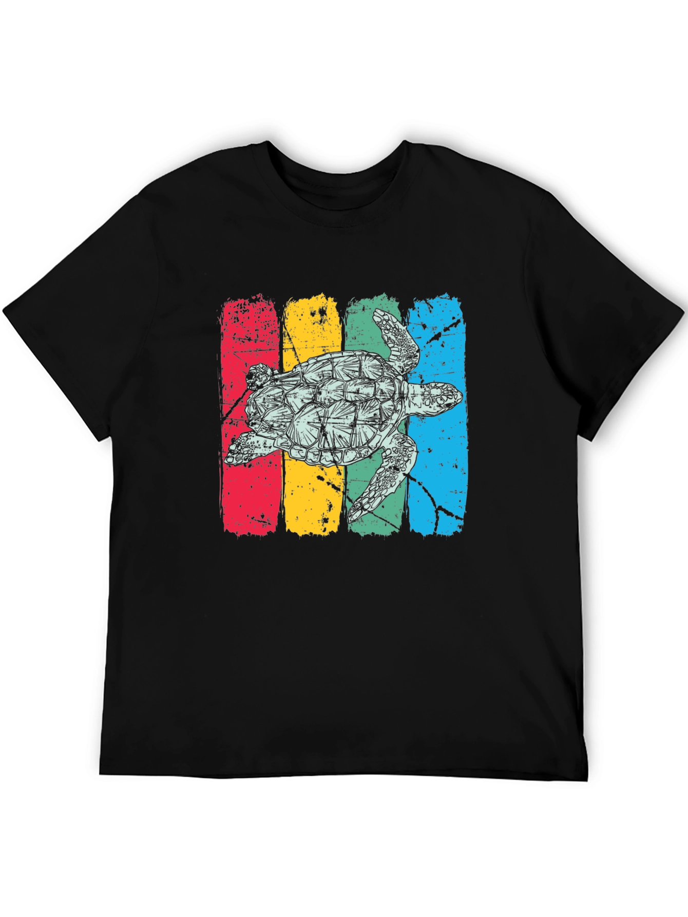 Retro Turtle T-Shirt - Distressed Graphic Tee