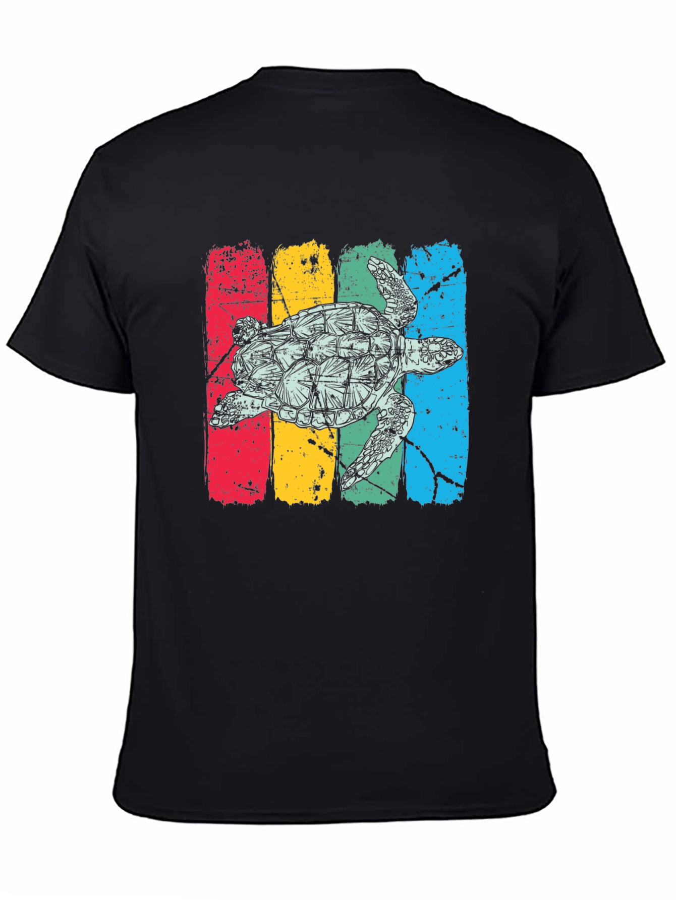Retro Turtle T-Shirt - Distressed Graphic Tee