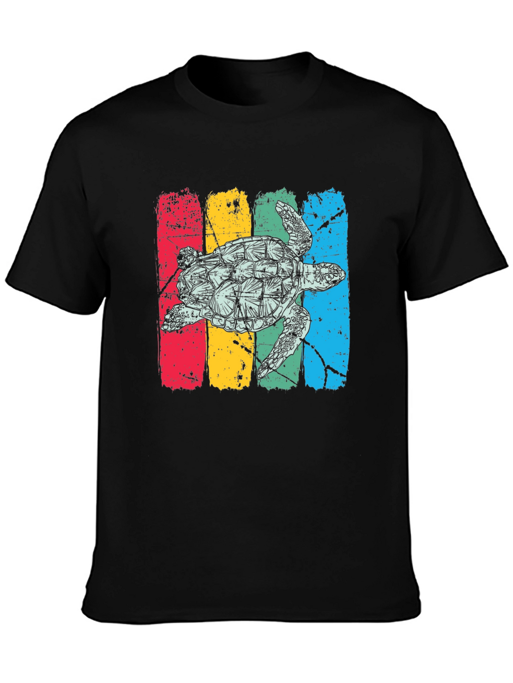 Retro Turtle T-Shirt - Distressed Graphic Tee