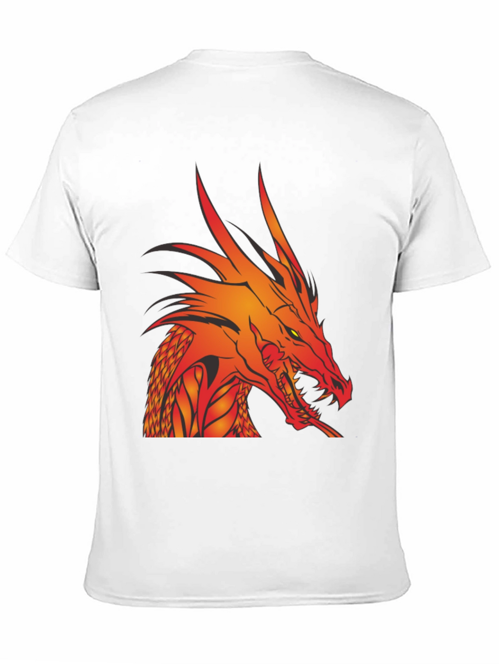 Dragon Head Graphic Tee - Black Cotton T-Shirt