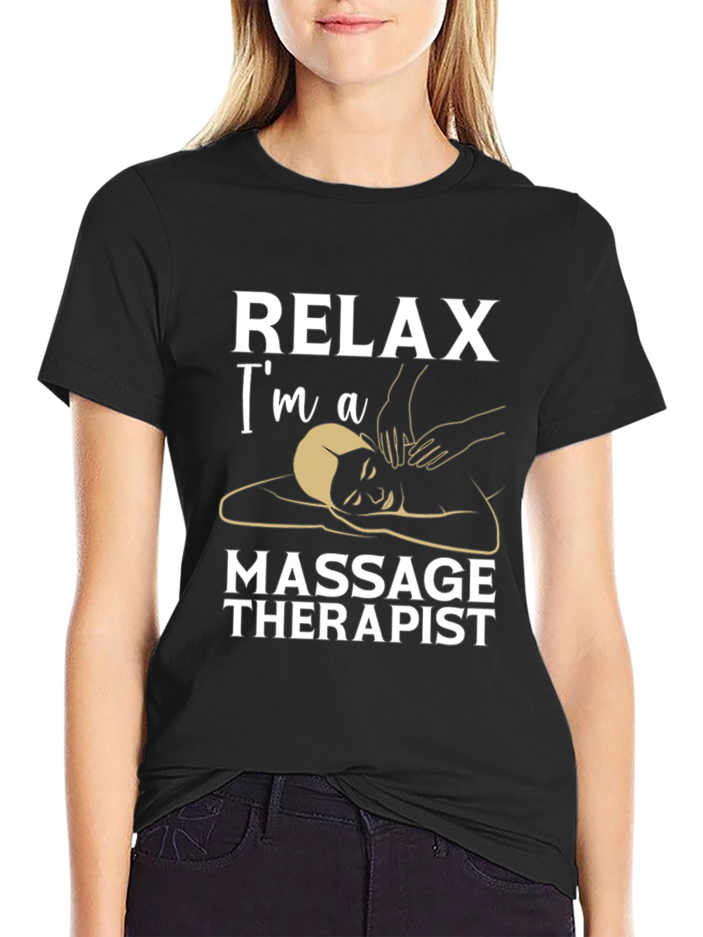 Relax Im A Massage Therapist Black T-Shirt