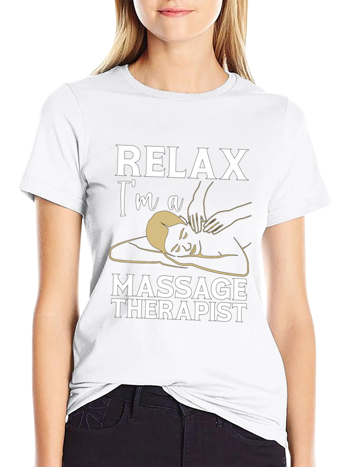 Relax Im A Massage Therapist Black T-Shirt