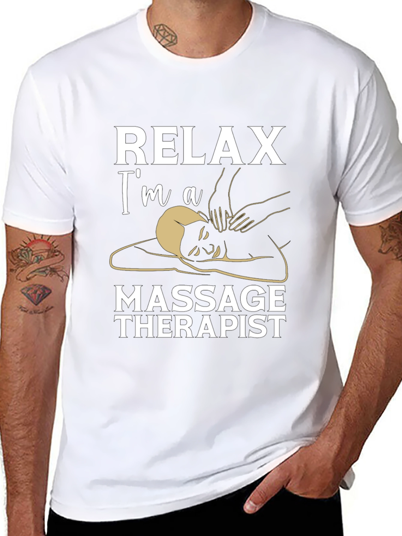 Relax Im A Massage Therapist Black T-Shirt